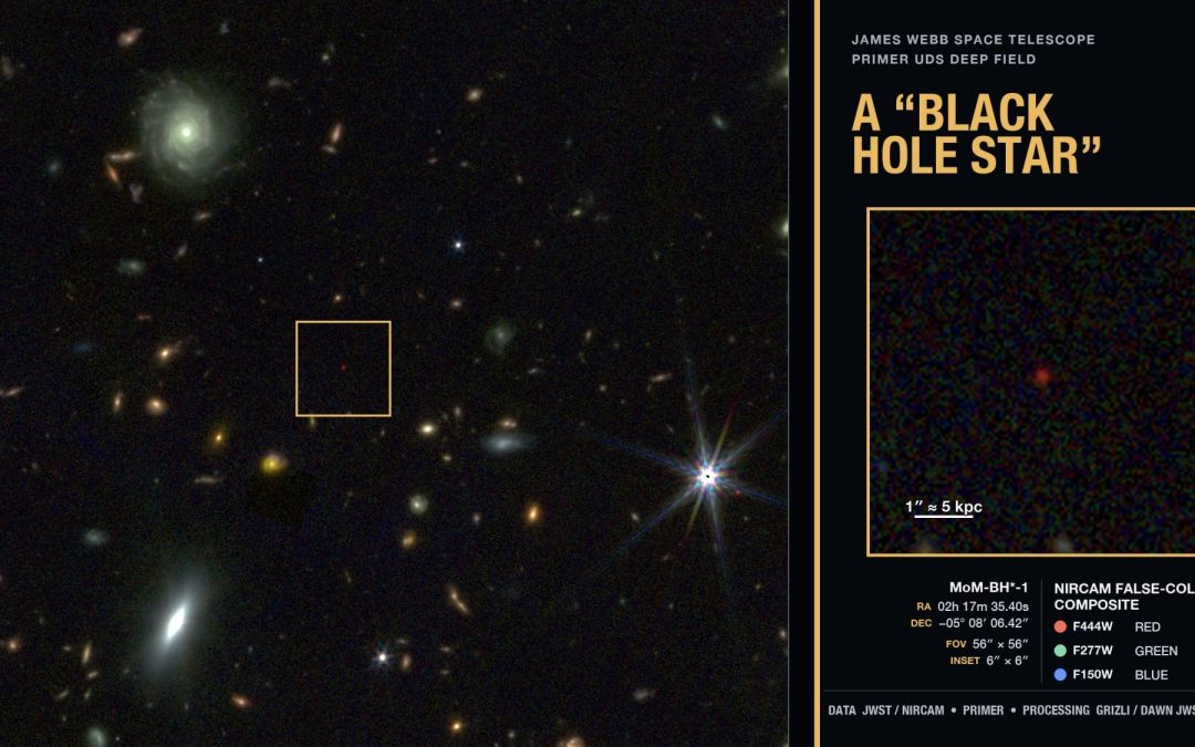 A black hole wrapped in starlight, and the question it isn’t quite answering